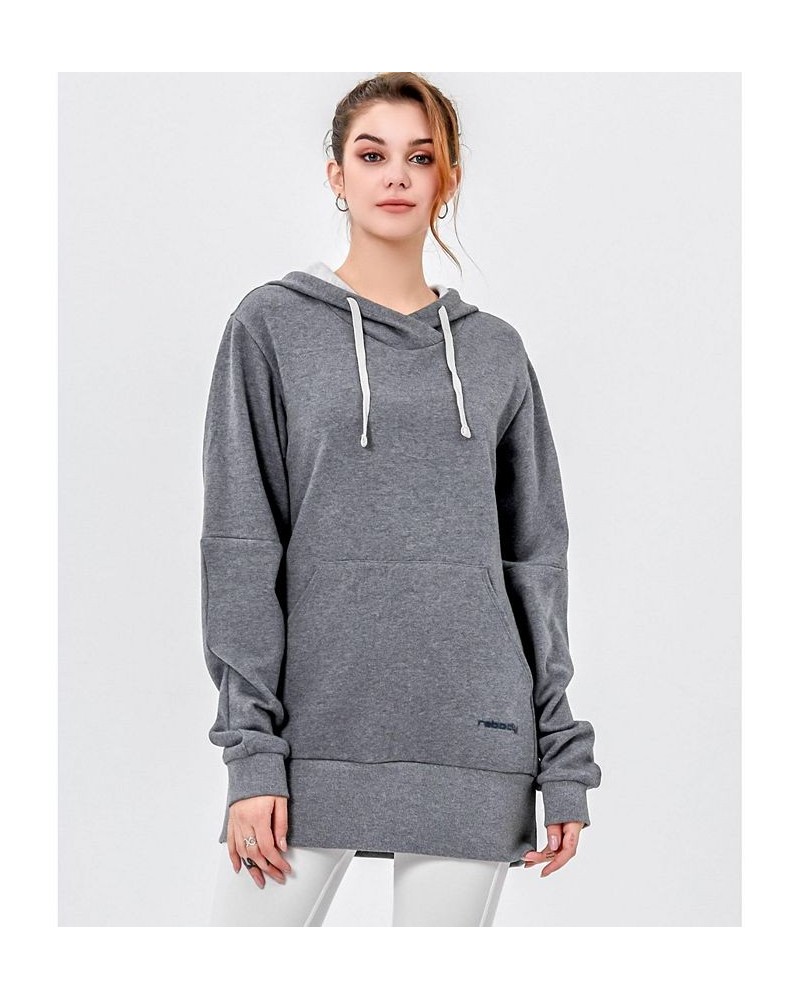 Keep Warm Fleece Hoodie for Women Grey $41.16 Sweatshirts