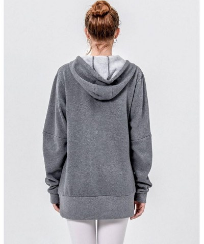 Keep Warm Fleece Hoodie for Women Grey $41.16 Sweatshirts