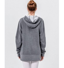 Keep Warm Fleece Hoodie for Women Grey $41.16 Sweatshirts