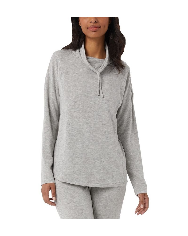 Women's Soft & Cozy Cowlneck Top Gray $13.13 Tops