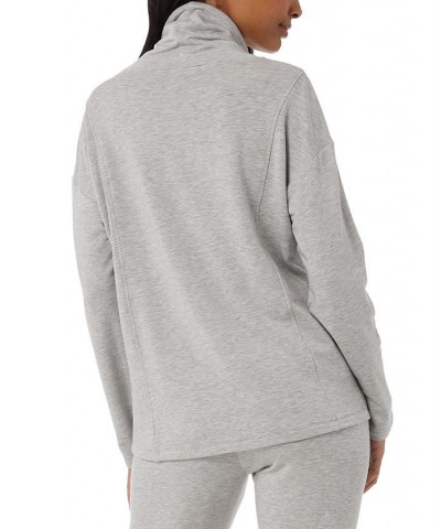 Women's Soft & Cozy Cowlneck Top Gray $13.13 Tops