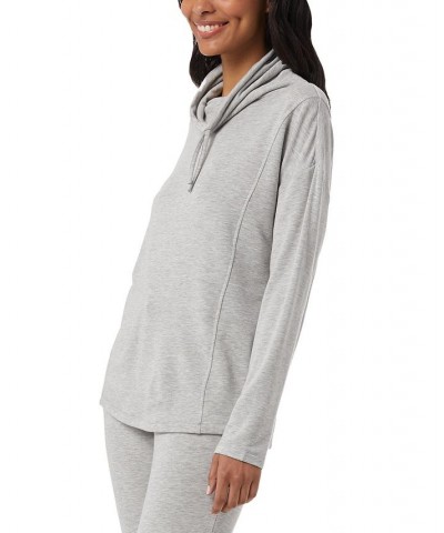 Women's Soft & Cozy Cowlneck Top Gray $13.13 Tops