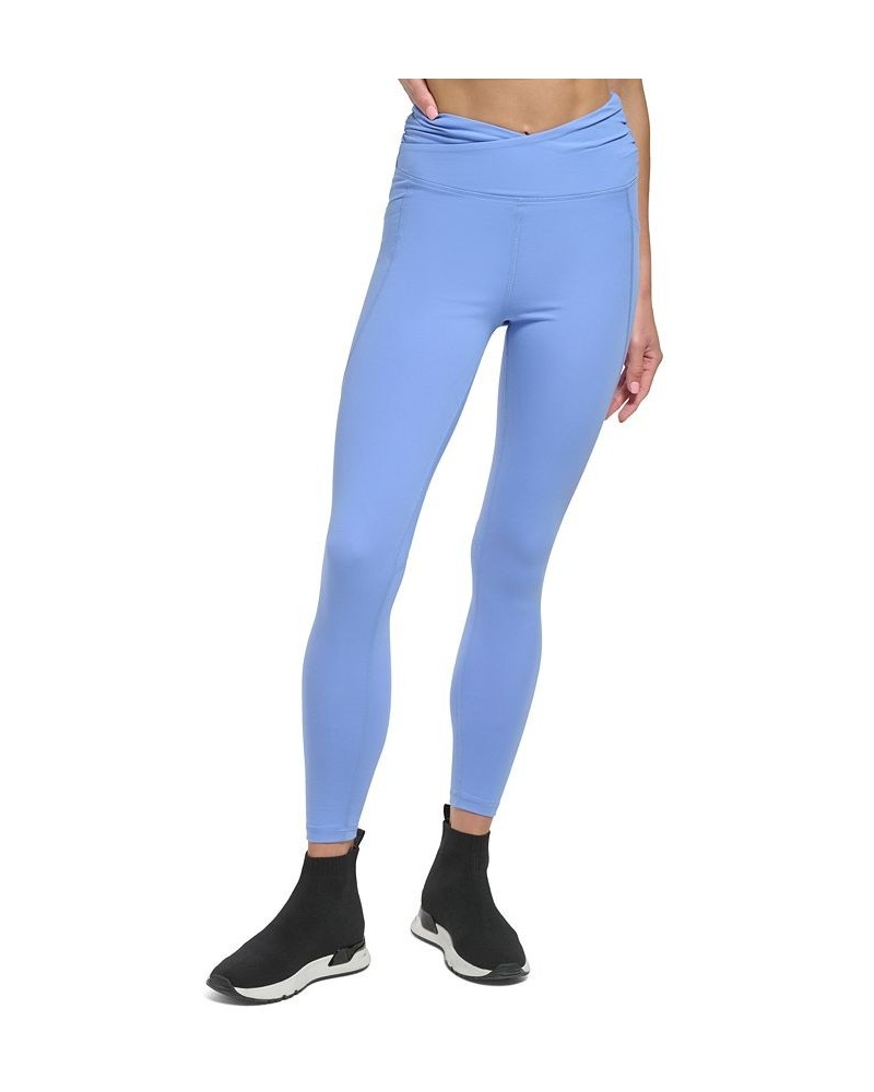 Crossover Balance Compression Super Soft Leggings Blue $19.48 Pants