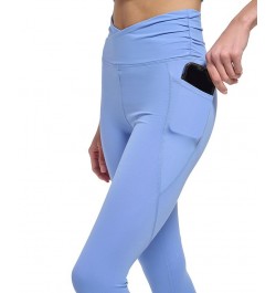 Crossover Balance Compression Super Soft Leggings Blue $19.48 Pants