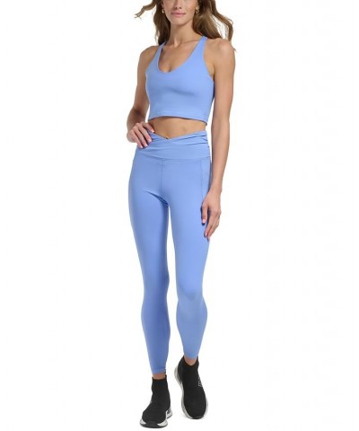 Crossover Balance Compression Super Soft Leggings Blue $19.48 Pants