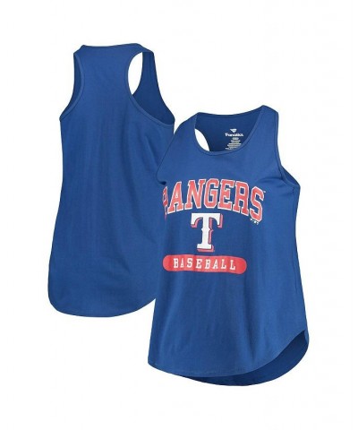 Women's Branded Royal Texas Rangers Plus Size Scoop Neck Racerback Tank Top Royal $20.00 Tops