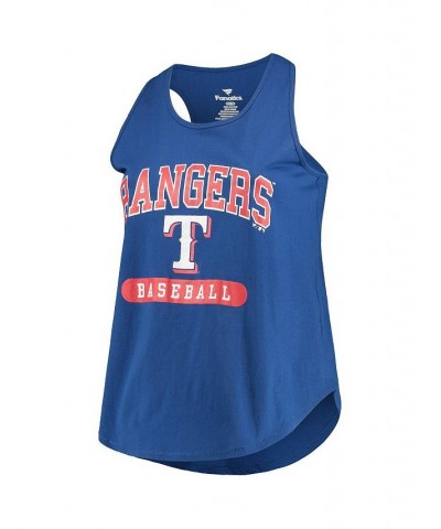 Women's Branded Royal Texas Rangers Plus Size Scoop Neck Racerback Tank Top Royal $20.00 Tops