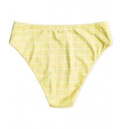 Juniors' Salty Shine Printed High-Leg Bikini Bottoms Linden Green Check Me Out $29.40 Swimsuits