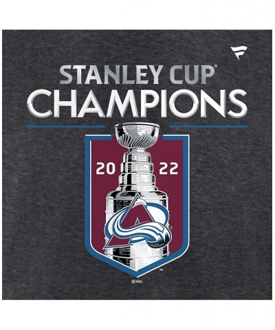 Women's Colorado Avalanche 2022 Stanley Cup Champions Locker Room V-Neck Long Sleeve T-shirt Heathered Charcoal $26.87 Tops