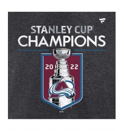 Women's Colorado Avalanche 2022 Stanley Cup Champions Locker Room V-Neck Long Sleeve T-shirt Heathered Charcoal $26.87 Tops