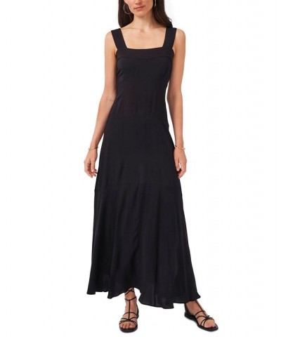 Paneled Smocked-Back Challis Tank Dress Rich Black $31.60 Dresses