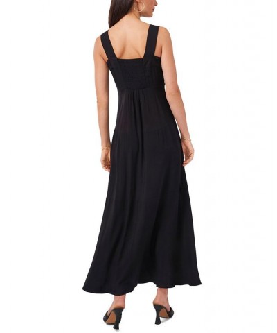 Paneled Smocked-Back Challis Tank Dress Rich Black $31.60 Dresses