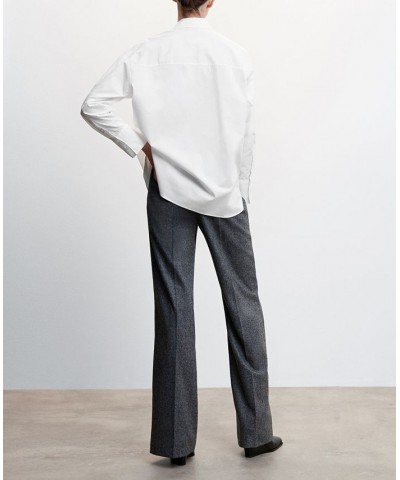 Women's Oversize Cotton Shirt Off White $35.39 Tops