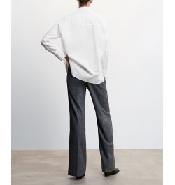 Women's Oversize Cotton Shirt Off White $35.39 Tops