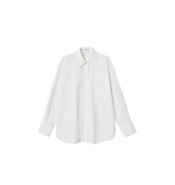 Women's Oversize Cotton Shirt Off White $35.39 Tops