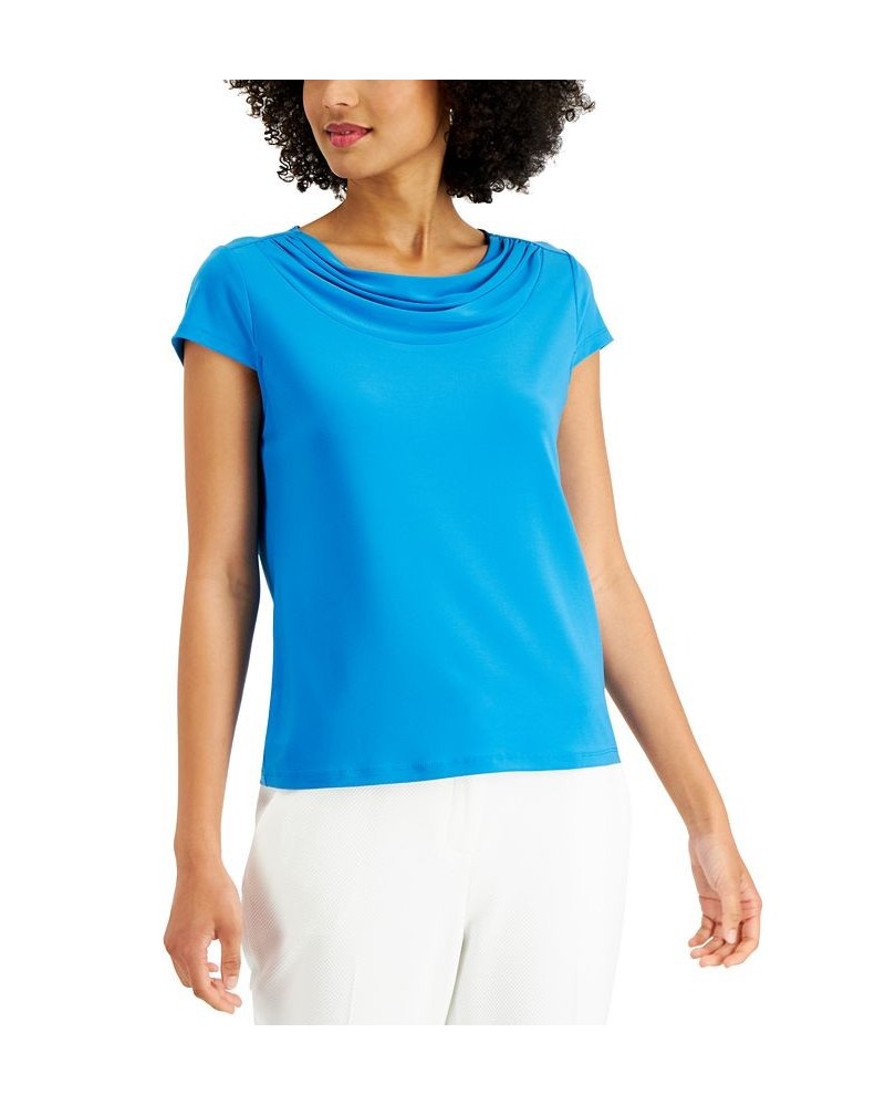 Women's Cowl-Neck Short-Sleeve Top Riviera $16.66 Tops