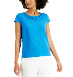 Women's Cowl-Neck Short-Sleeve Top Riviera $16.66 Tops