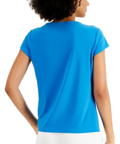 Women's Cowl-Neck Short-Sleeve Top Riviera $16.66 Tops