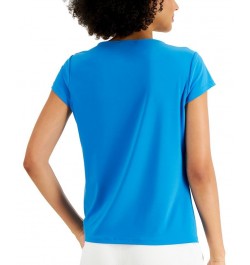 Women's Cowl-Neck Short-Sleeve Top Riviera $16.66 Tops