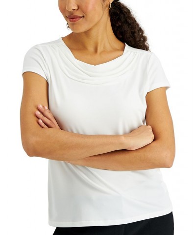 Women's Cowl-Neck Short-Sleeve Top Riviera $16.66 Tops