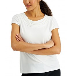 Women's Cowl-Neck Short-Sleeve Top Riviera $16.66 Tops