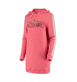 Women's Red Chicago Blackhawks Prodigy Hooded Nightshirt Red $25.80 Pajama