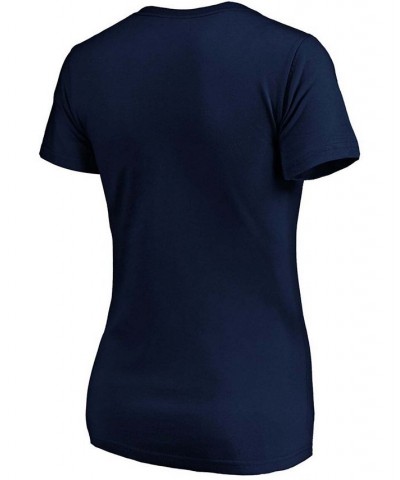 Women's Navy Boston Red Sox Live for It V-Neck T-shirt Navy $23.99 Tops
