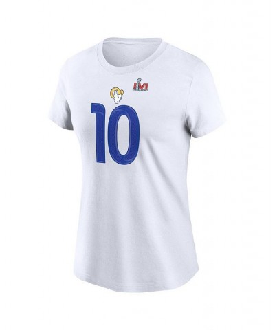 Women's Cooper Kupp White Los Angeles Rams Super Bowl LVI Bound Name and Number T-shirt White $29.63 Tops