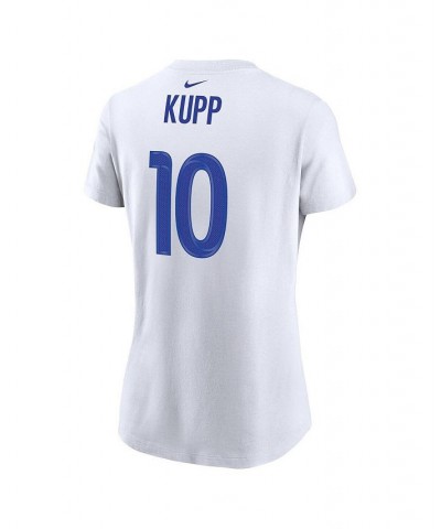 Women's Cooper Kupp White Los Angeles Rams Super Bowl LVI Bound Name and Number T-shirt White $29.63 Tops