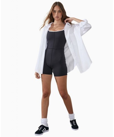 Women's Ultra Soft Shoestring Onesie Outfit Black $29.40 Outfits