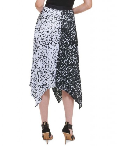 Women's Asymmetrical Printed Pull-On Skirt Black/white/white/black $38.08 Skirts