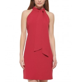 Bow-Neck Halter Dress Raspberry $39.95 Dresses