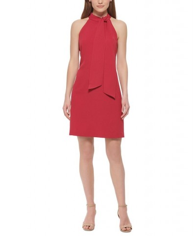 Bow-Neck Halter Dress Raspberry $39.95 Dresses