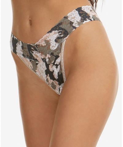 Women's One Size Printed Original Rise Thong Underwear Camo Garden $12.75 Panty
