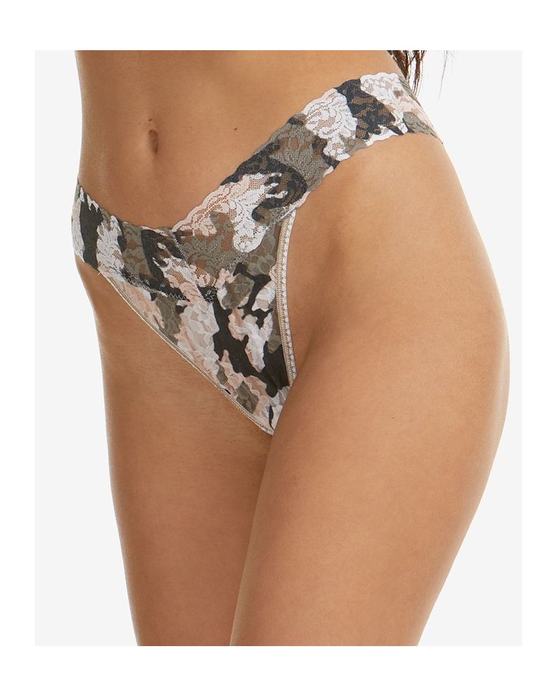 Women's One Size Printed Original Rise Thong Underwear Camo Garden $12.75 Panty