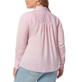 Trendy Plus Size Bodie Blouse Pink $18.32 Tops