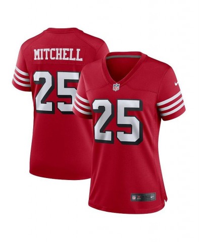 Women's Elijah Mitchell Scarlet San Francisco 49ers Alternate Team Game Jersey Scarlet $50.40 Jersey