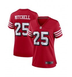 Women's Elijah Mitchell Scarlet San Francisco 49ers Alternate Team Game Jersey Scarlet $50.40 Jersey