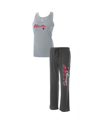 Women's Chicago Bulls Plus Size Tank Top and Pants Sleep Set Heathered Gray, Heathered Charcoal $31.79 Pajama