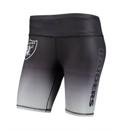 Women's Black Las Vegas Raiders Gradient Biker Shorts Black $26.99 Shorts
