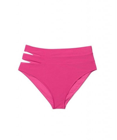 Demi Women's Plus-Size Swimwear High waist Bikini Bottom Pink $13.22 Swimsuits
